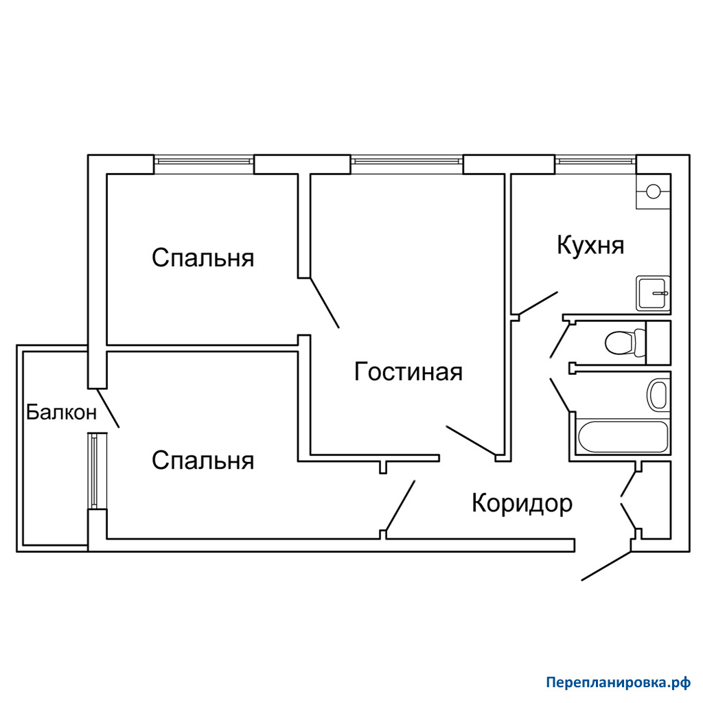 планировка трехкомнатной квартиры ii-49