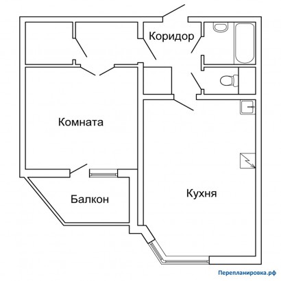 планировка однокомнатной квартиры п-44тм