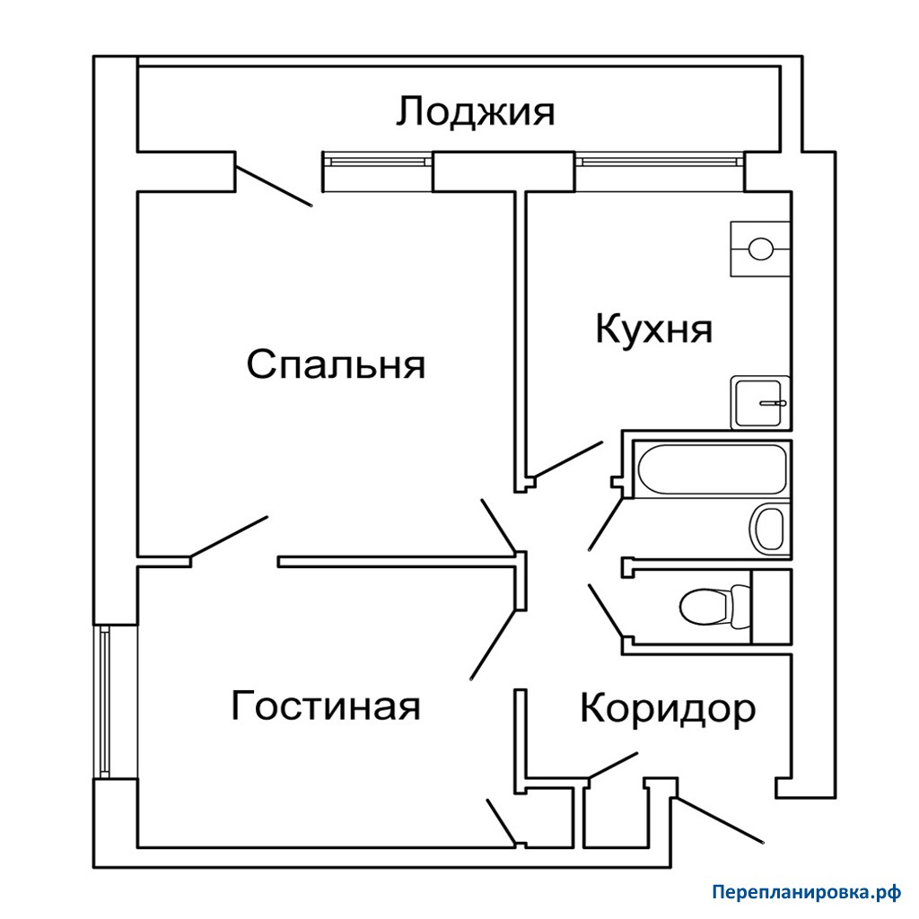 Перепланировка 4 двухкомнатной квартиры и-209а, схема, фото.