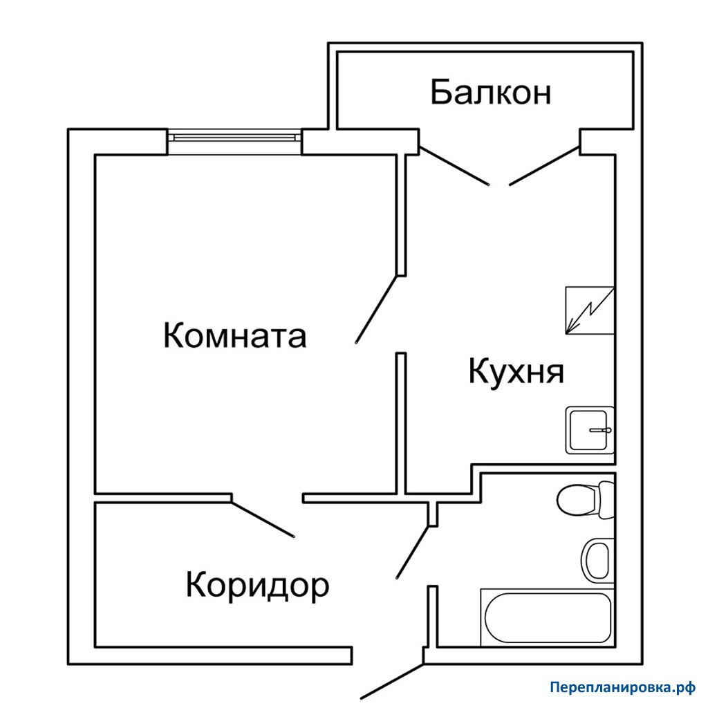 Схема однокомнатных квартир